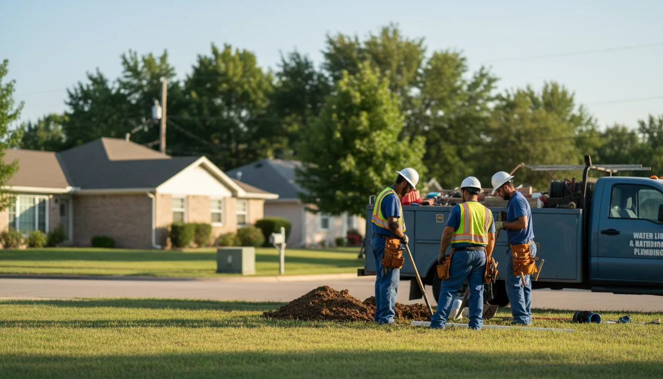 Residential water line and bathroom plumbing service in Roanoke, LA